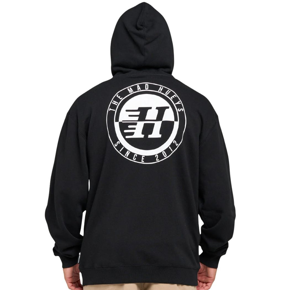 The Mad Hueys H Series Split Hooded Zip Thru Black