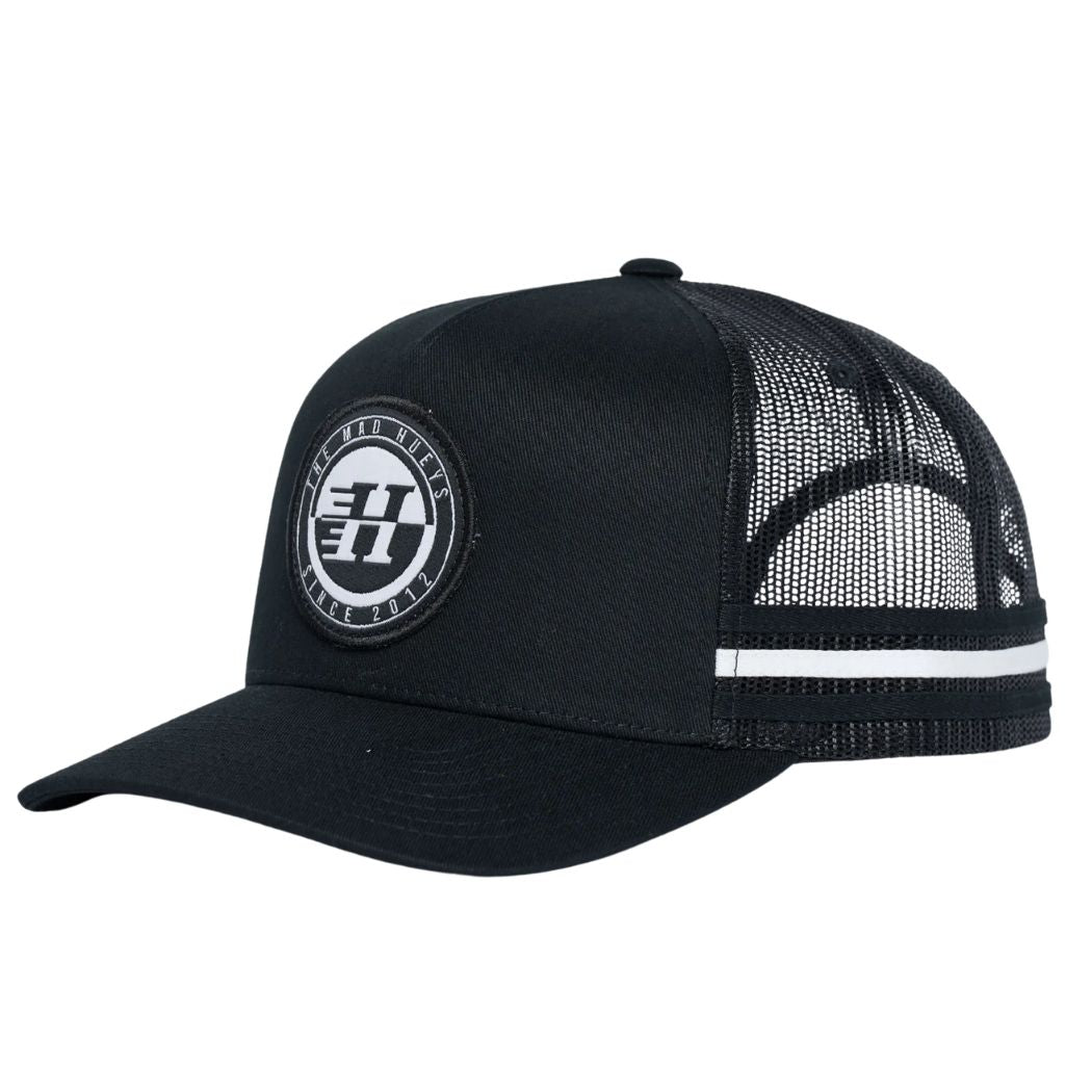 The Mad Hueys H Series Split Twill Trucker Black