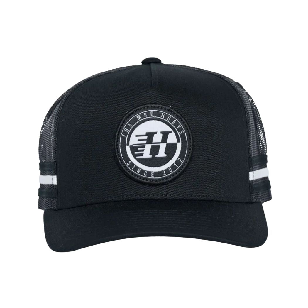 The Mad Hueys H Series Split Twill Trucker Black