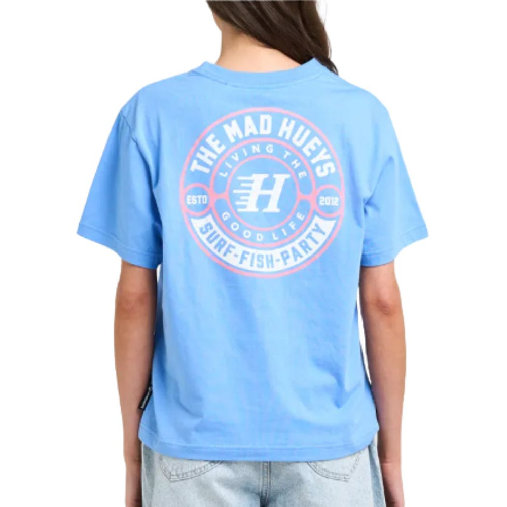 The Mad Hueys Hueys Good Life Womens Tee Cornflower Blue