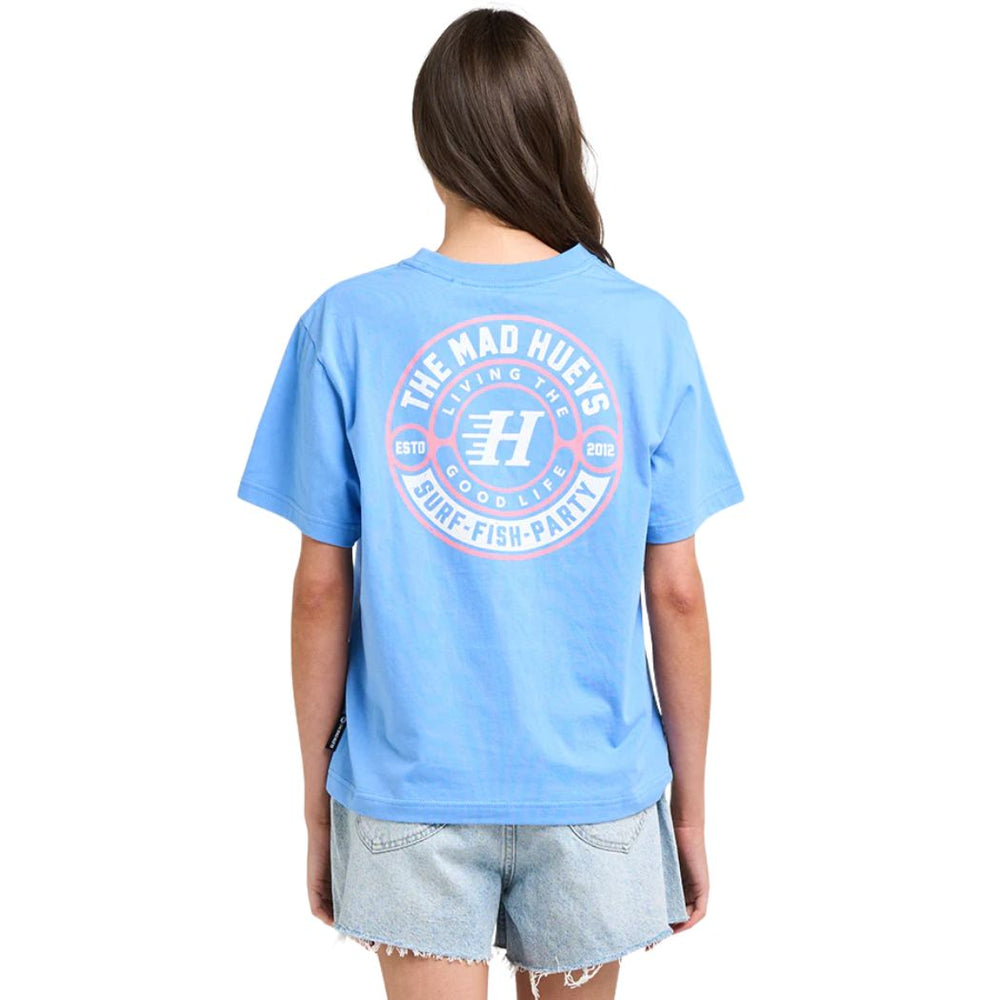 The Mad Hueys Hueys Good Life Womens Tee Cornflower Blue