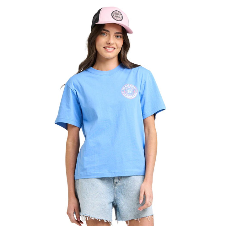 The Mad Hueys Hueys Good Life Womens Tee Cornflower Blue
