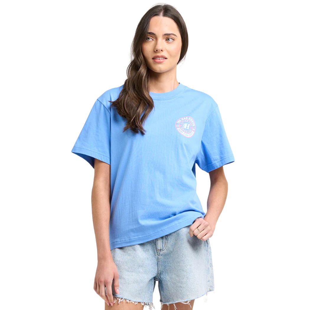 The Mad Hueys Hueys Good Life Womens Tee Cornflower Blue