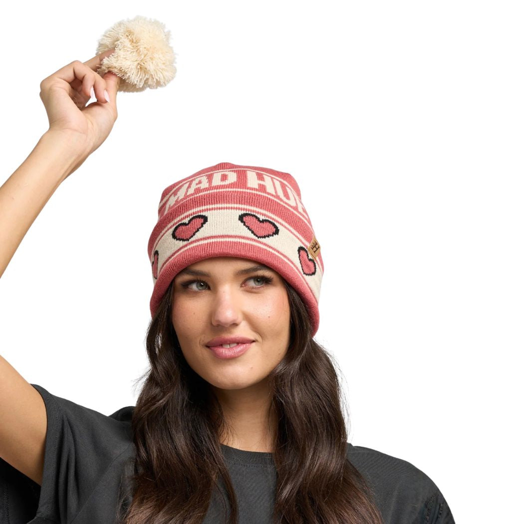 The Mad Hueys Love Hueys Womens Relaxed Beanie Dusty Rose