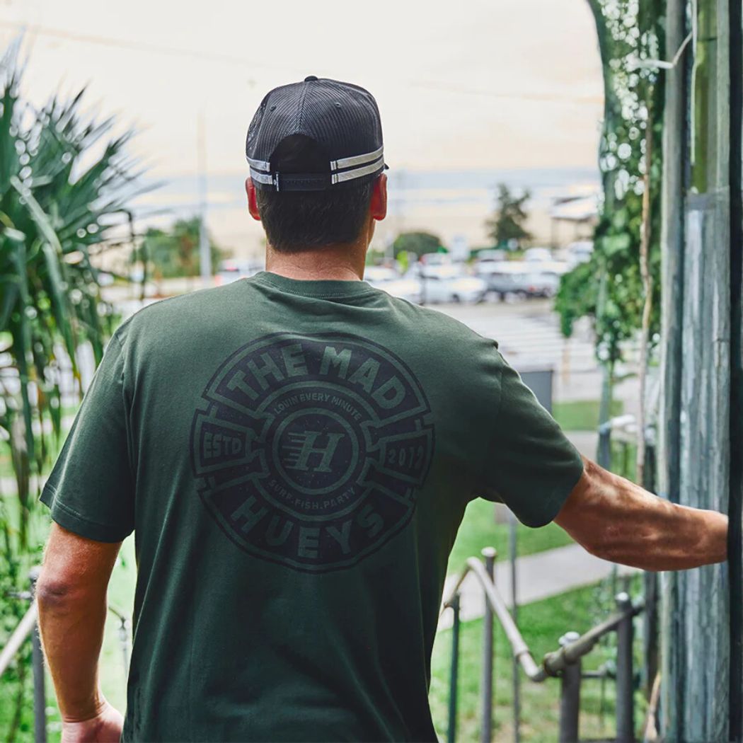 The Mad Hueys Mad Series Tee Oil Green