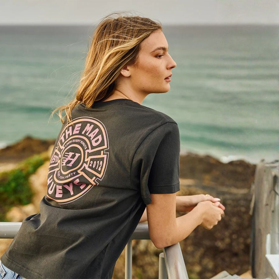 The Mad Hueys Mad Series Womens Tee Vintage Black