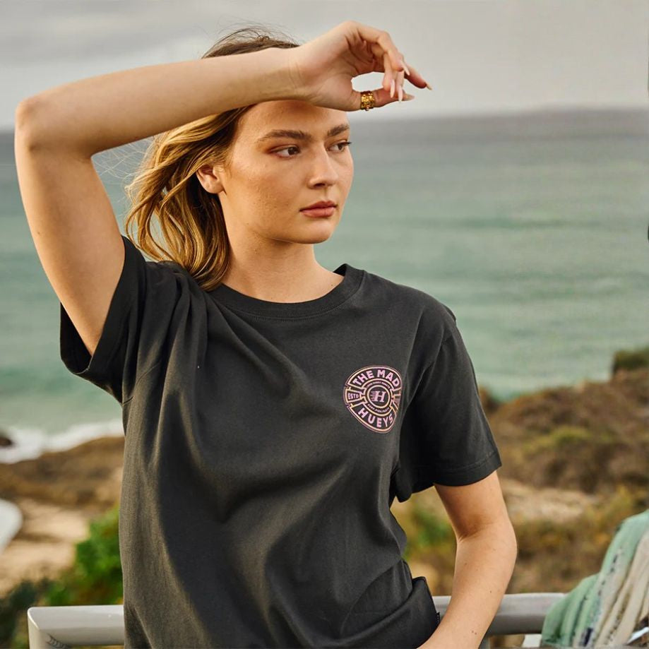 The Mad Hueys Mad Series Womens Tee Vintage Black