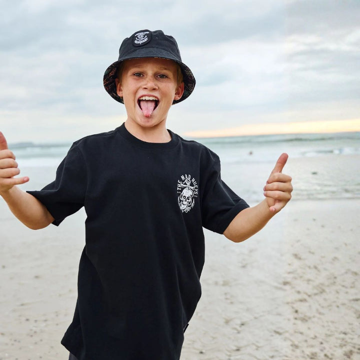 The Mad Hueys Rope Skull Anchor Youth Tee Black