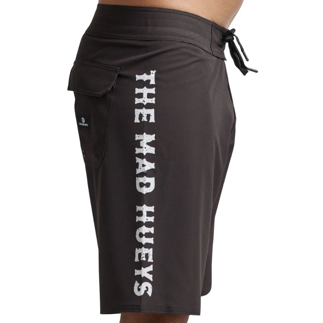 The Mad Hueys Shield Fk Off Boardshort Black