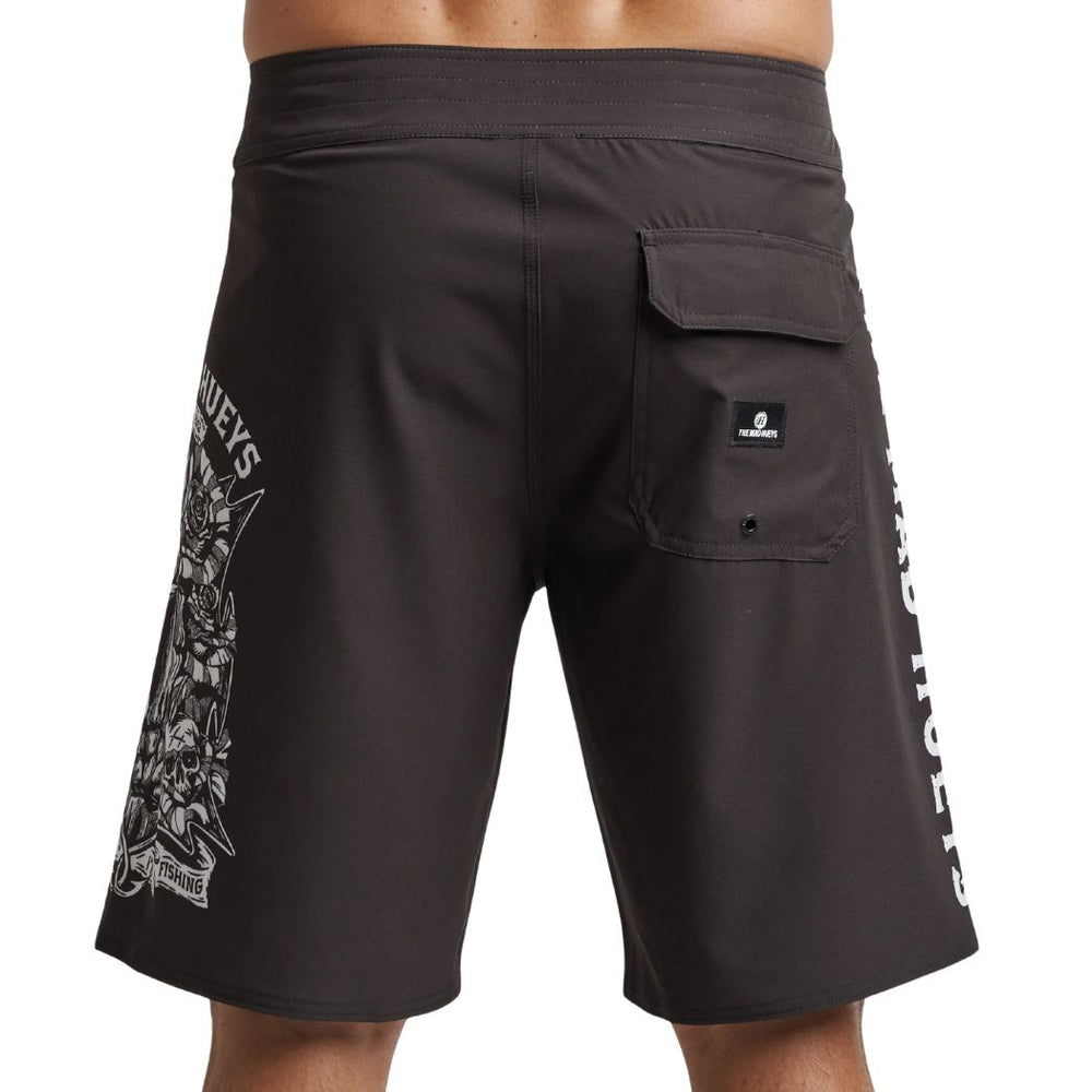 The Mad Hueys Shield Fk Off Boardshort Black