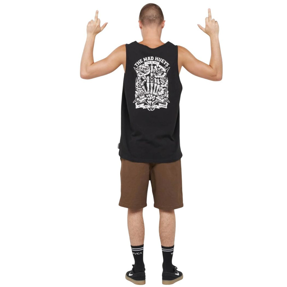 The Mad Hueys Shield Fk Off Tank Black