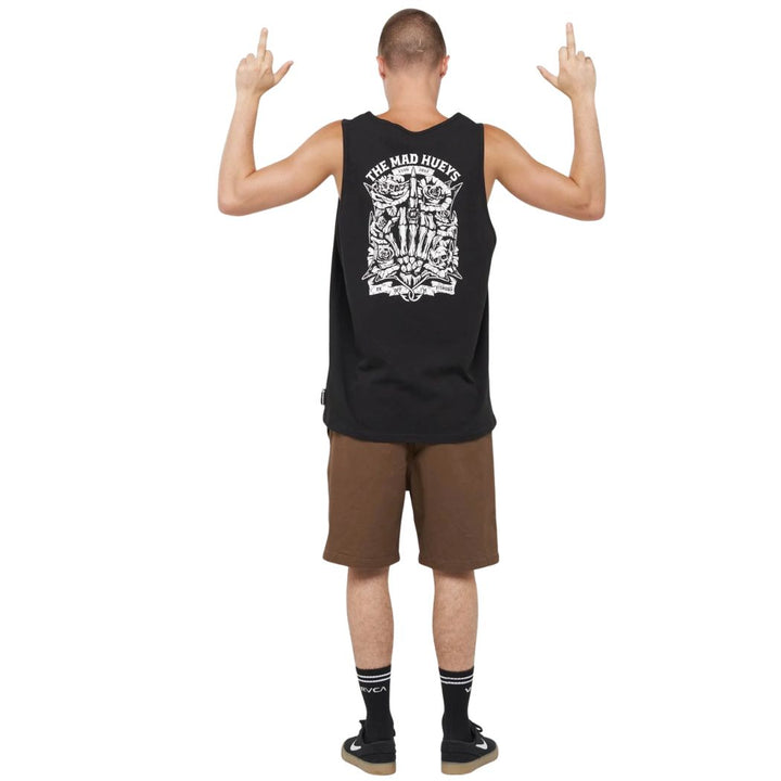 The Mad Hueys Shield Fk Off Tank Black