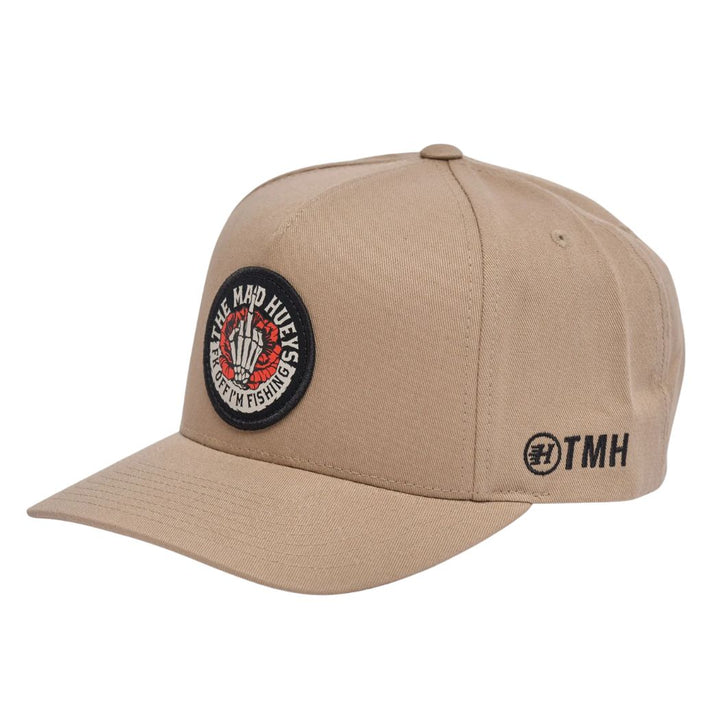 The Mad Hueys Shield Fk Off Twill Snapback Tan