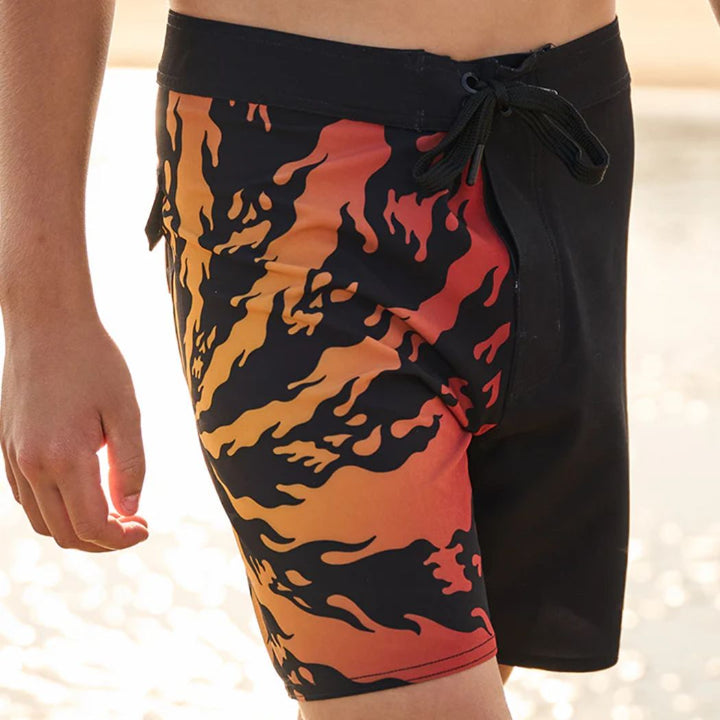 The Mad Hueys Skull Spiral Youth Boardshort Black