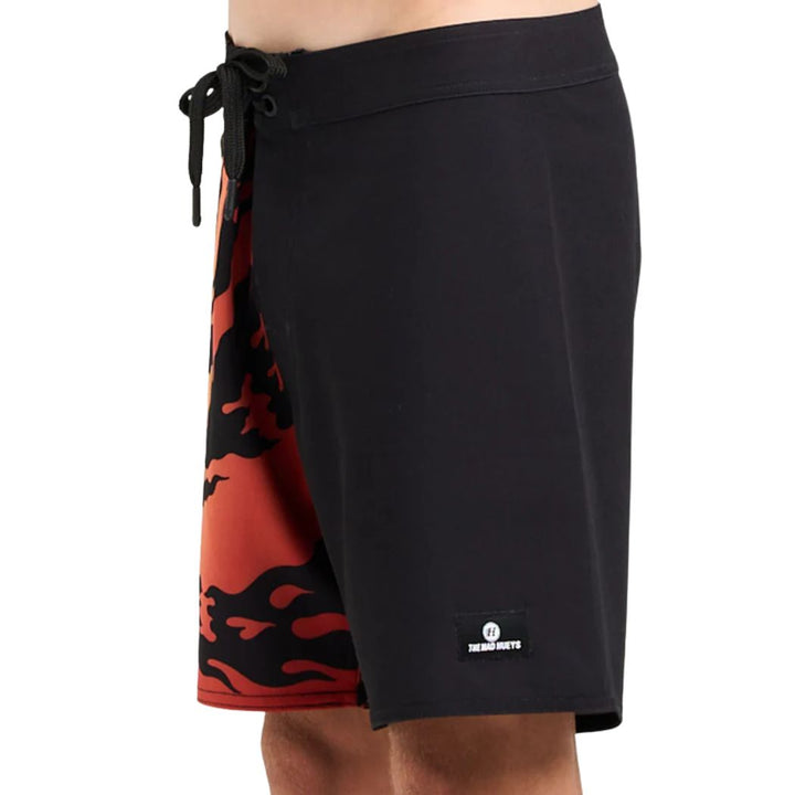 The Mad Hueys Skull Spiral Youth Boardshort Black