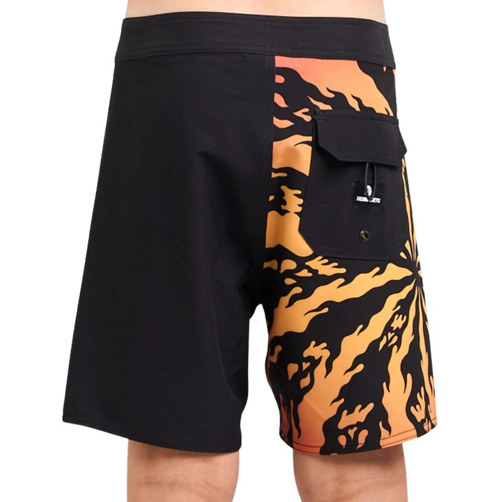 The Mad Hueys Skull Spiral Youth Boardshort Black