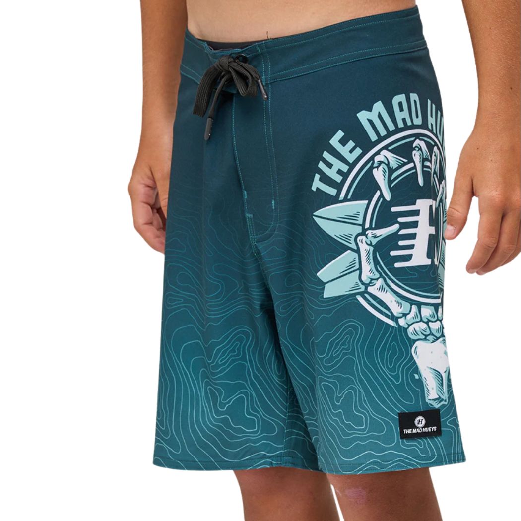 The Mad Hueys Surfing H Youth Boardshort Black