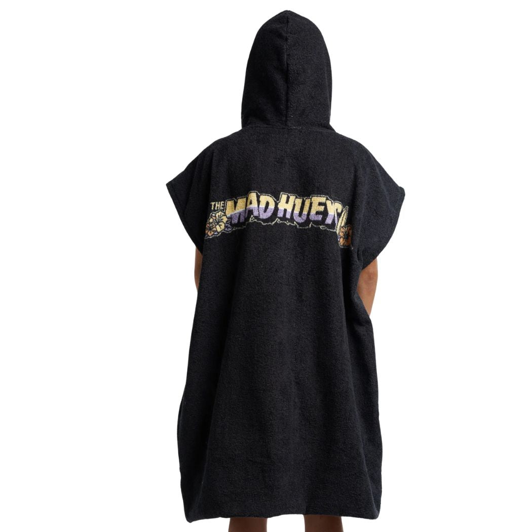The Mad Hueys Surfing Hueys Youth Hooded Towel Black