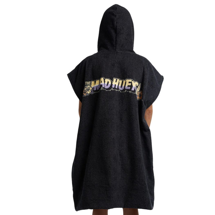 The Mad Hueys Surfing Hueys Youth Hooded Towel Black