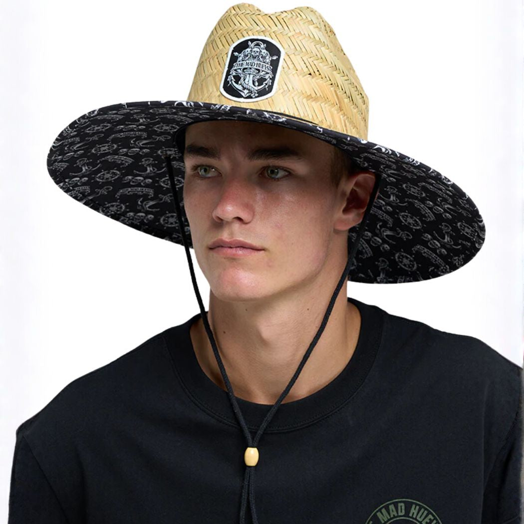 The Mad Hueys Triple Anchor Straw Hat Natural