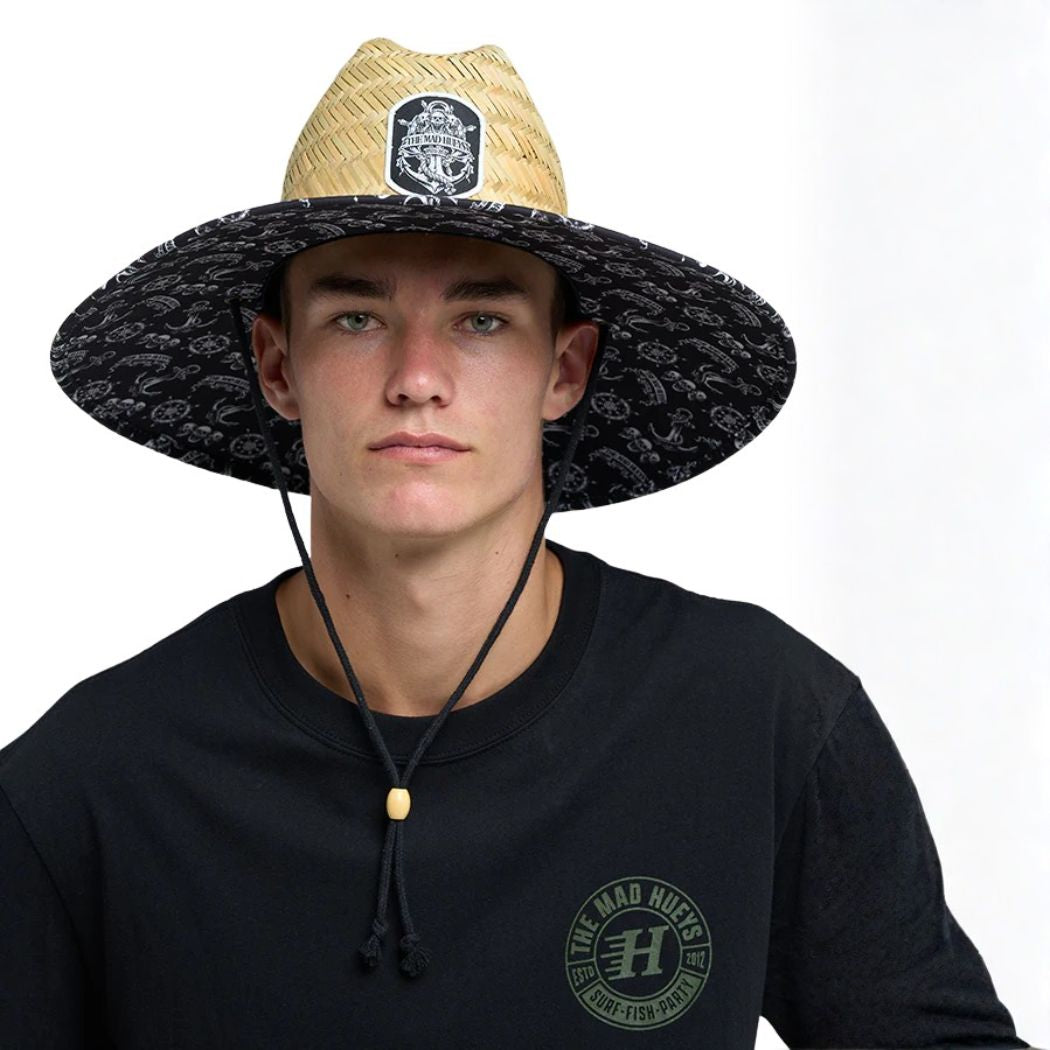 The Mad Hueys Triple Anchor Straw Hat Natural
