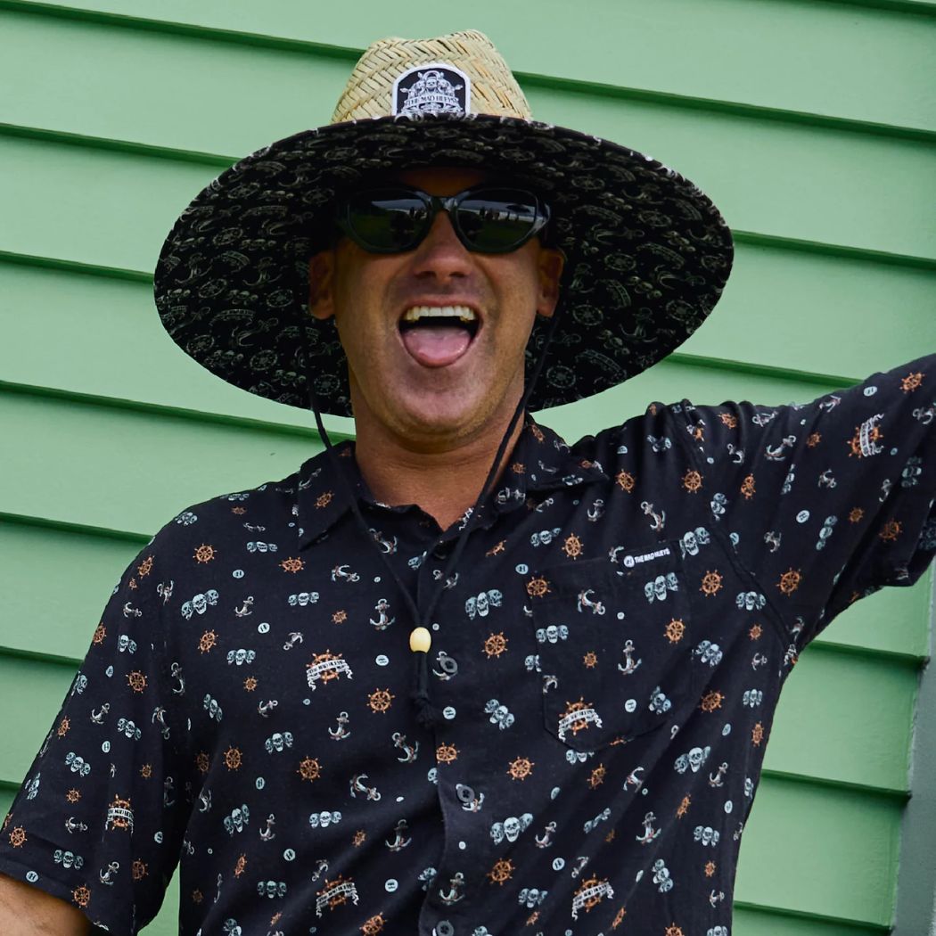 The Mad Hueys Triple Anchor Straw Hat Natural