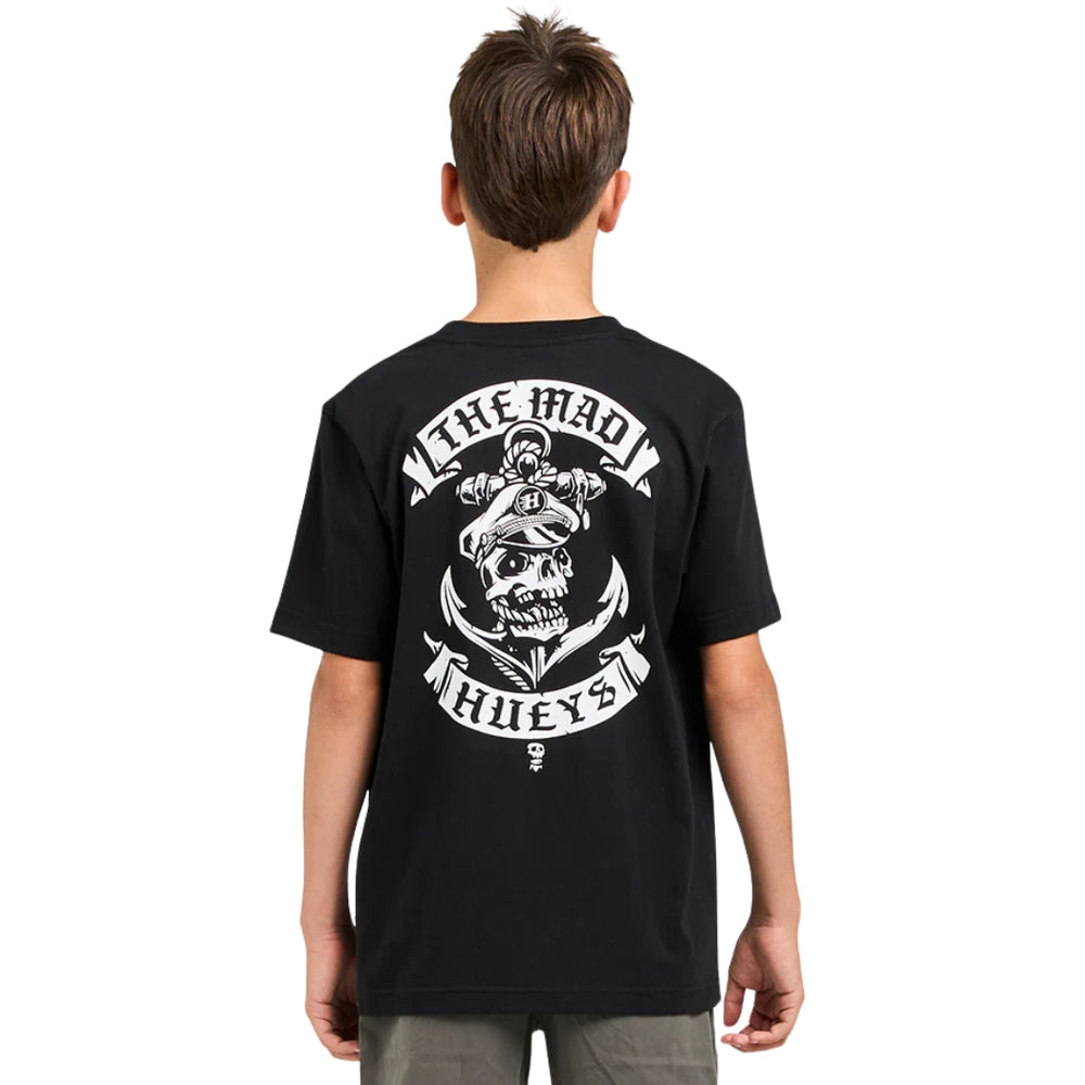 The Mad Hueys Youth Sailor Anchor Tee Black