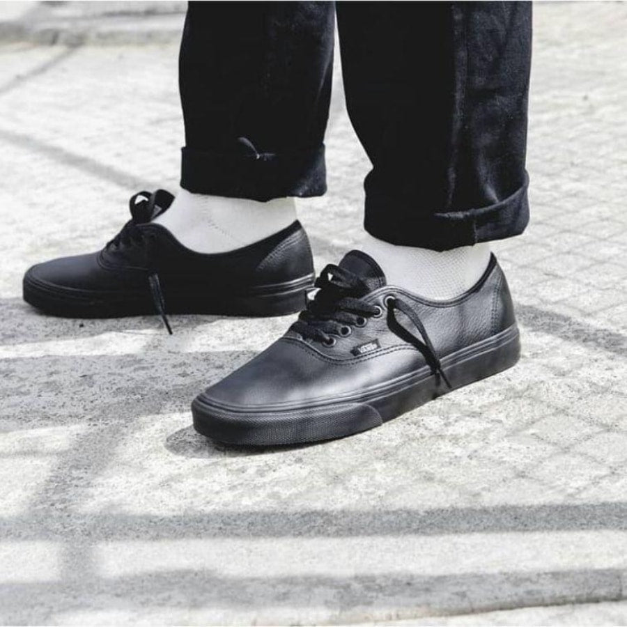 Vans Authentic Black Leather – Jungle Surf Shop