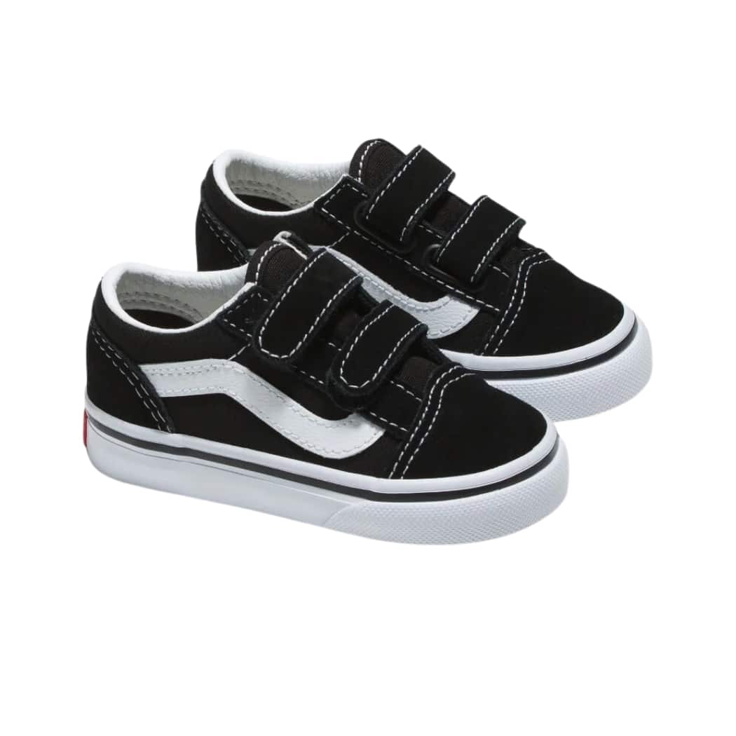 Vans Toddler Old Skool Velcro Black White