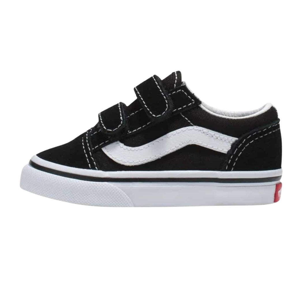 Vans Toddler Old Skool Velcro Black White
