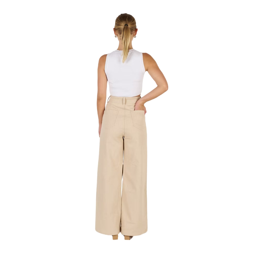 Wakee Denim Wide Leg Pant 7130 Camel