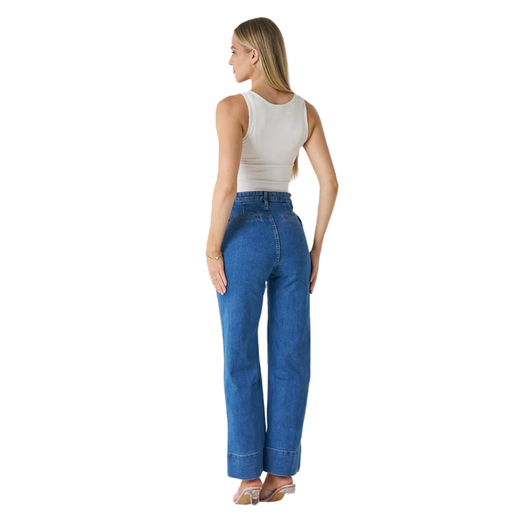 Wakee High Waist Front Pocket Jean 3085 Blue