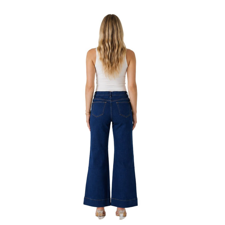 Wakee High Waist Front Pocket Jean 7156 Blue