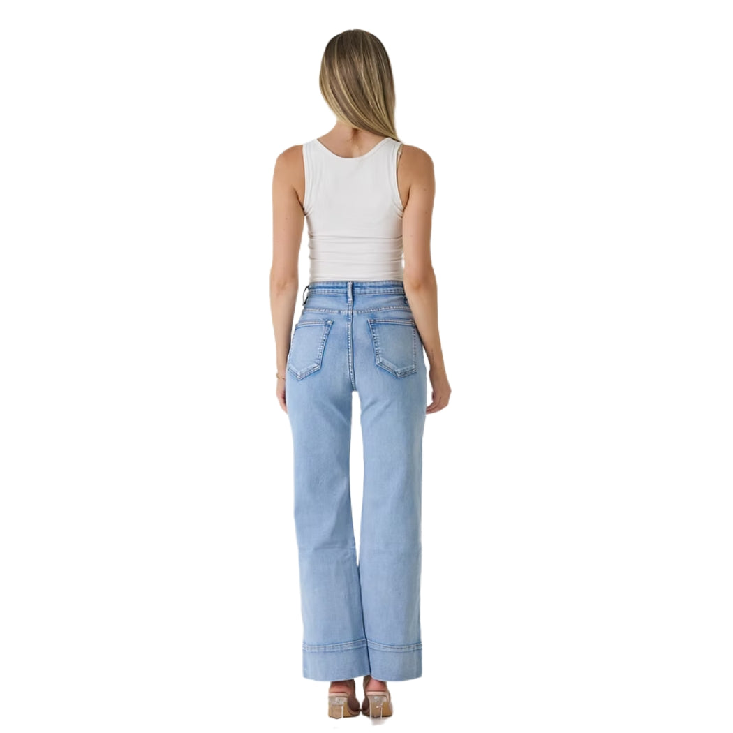 Wakee High Waisted Front Pocket Jean 3084 Beach Blue