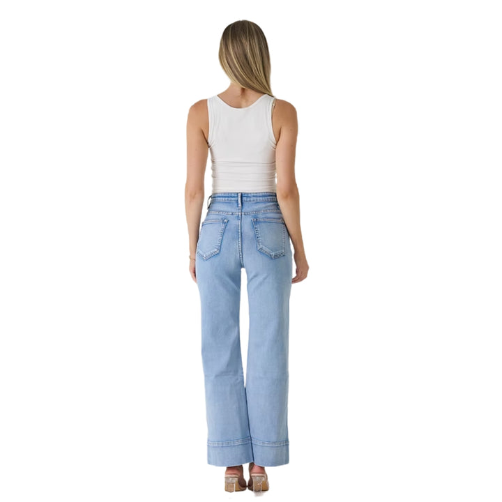 Wakee High Waisted Front Pocket Jean 3084 Beach Blue