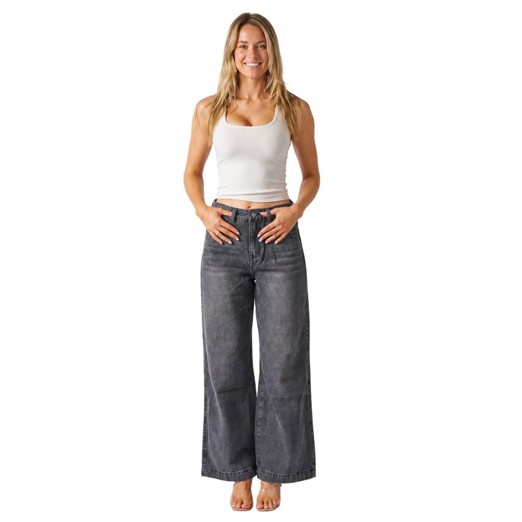 Wakee Loose Fit Jeans Black BA2522